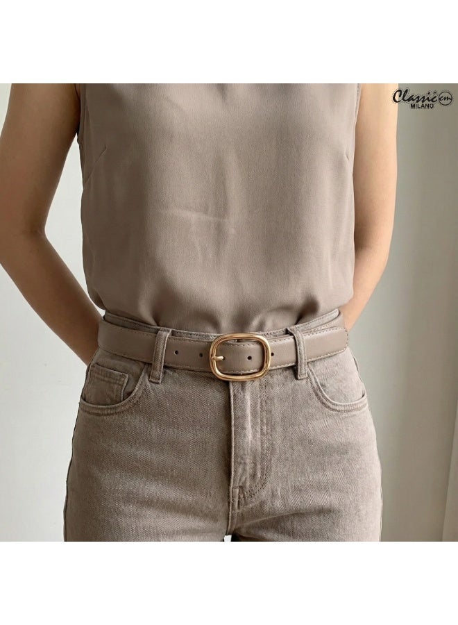 Classic Milano Women's Belt with Gift Box | Faux Leather Ladies Belt for Dresses, Jeans & Gowns | Stylish Womens Belt | Adjustable Girls Belt | Belt for Women with Elegant Buckle - Image 2